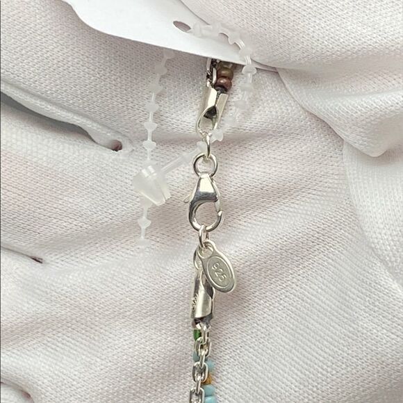 Jan Leslie Sterling Silver & Glass Beads Layered Necklace - Picture 6 of 7